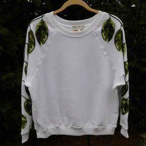 Wildfox Clean White Plant Lover Roadtrip Sweatshirt NWT